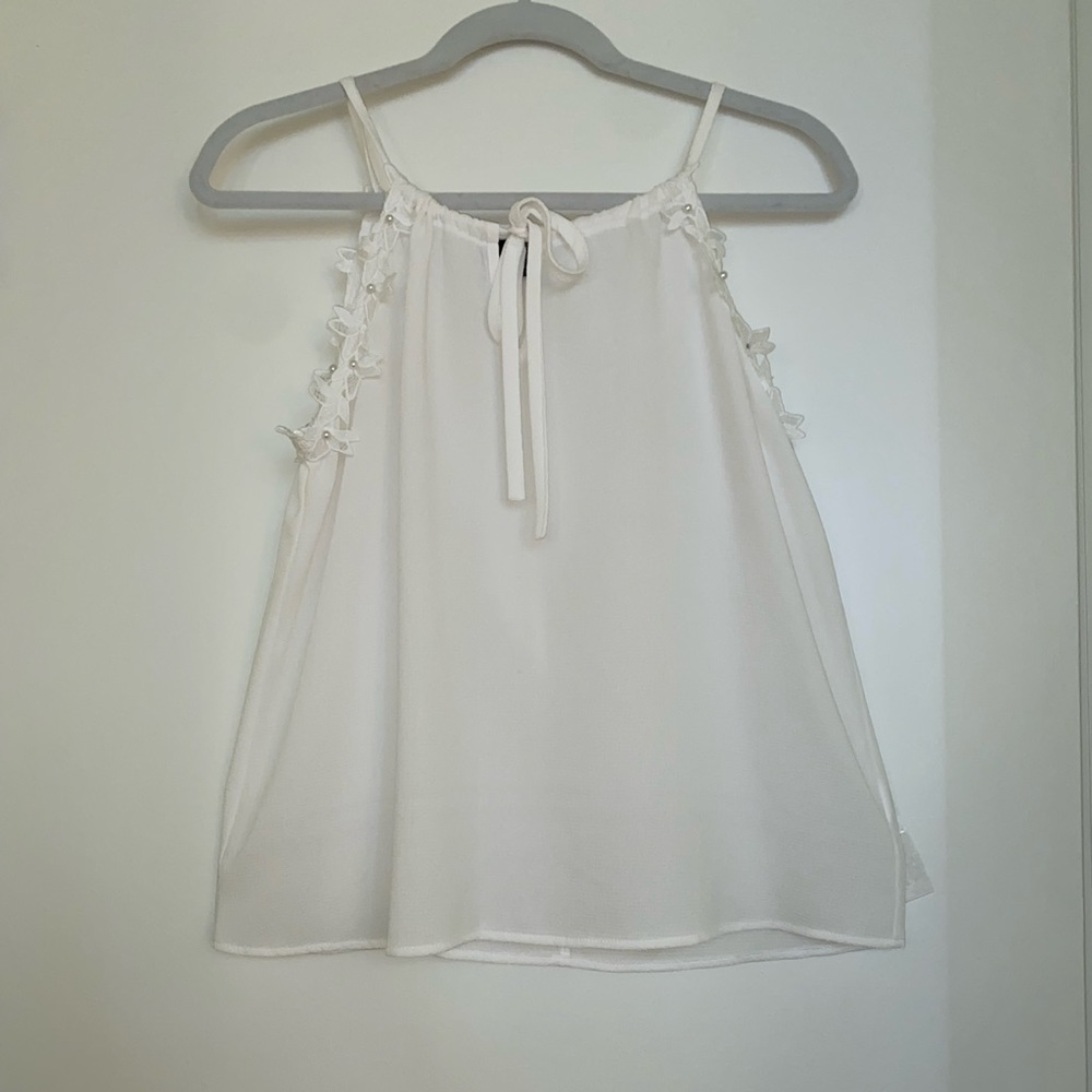 White Pearl Tank Blouse